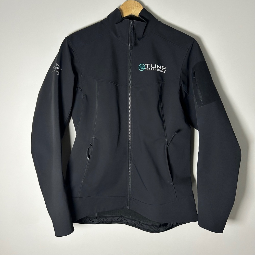 Arc'teryx Softshell Jacket Women Small Black Tune Therapeutics Full Zip Logo
